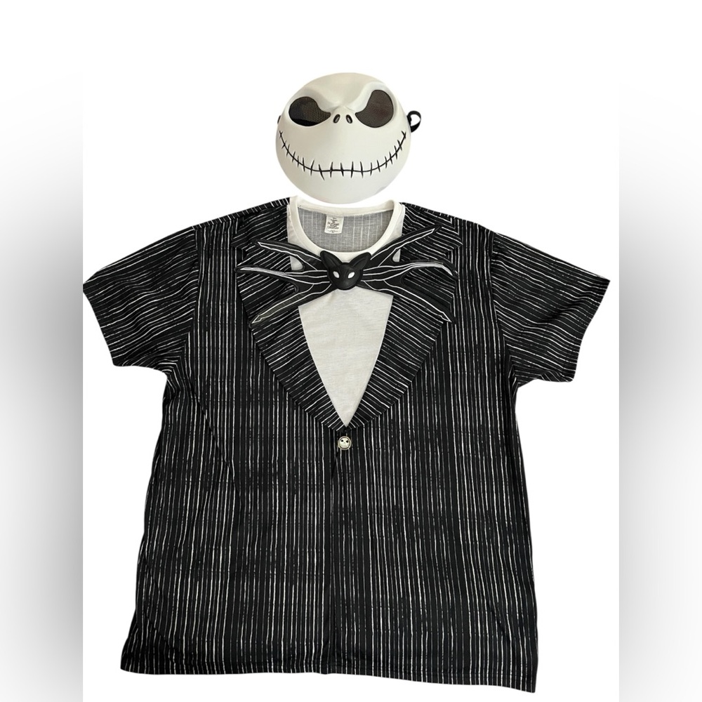 Nightmare Before Christmas Jack Skellington Adult XL Shirt and Mask Costume